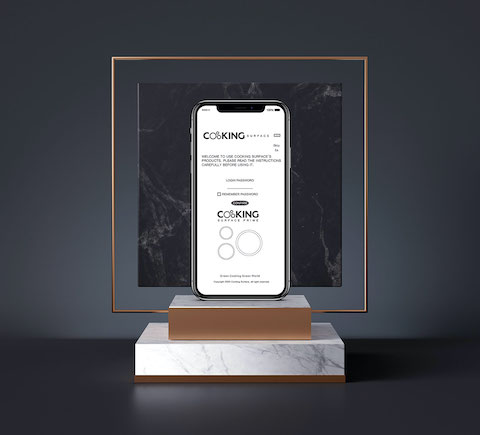 Imagen telefono movil con la aplicación Cooking Surface