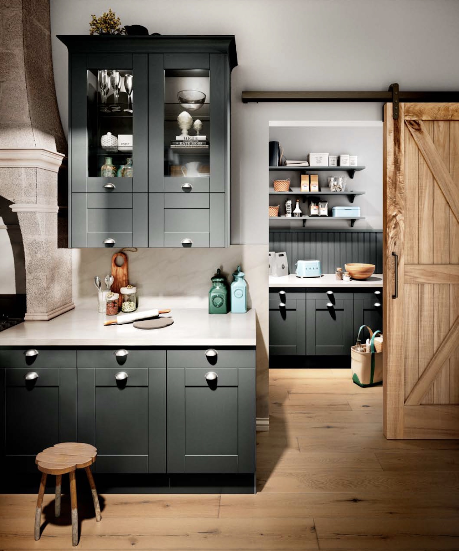 Imagen de cocina con muerta enmarcada oxford